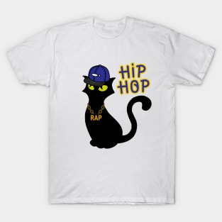 Hip Hop Black Cat T-Shirt